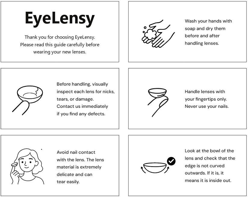 ONYALENS lens wearing guide – step 1